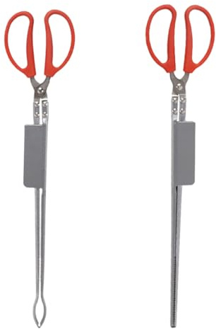 SHINEOFI Pinza per Anguille in Acciaio Inossidabile 52 Cm Set da 2 Pinze Multifunzionali per Granchi e Aragoste, Utensile da Cucina Resistente per Campeggio, Barbecue e Uso Domestico