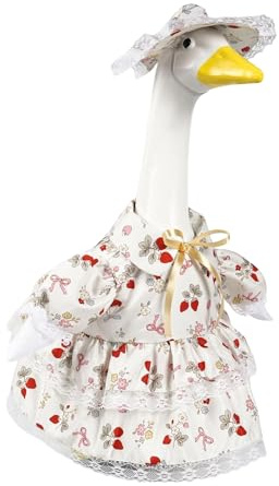 Vestidos para Gansos | Vestido de Primavera Pastoril con Sombrero para Ganso de Cincuenta y Ocho Centímetros,Atuendos para Gansos de Exterior | Para Cumpleaños Boda Navidad Fiestas Vacaciones Patio Ja