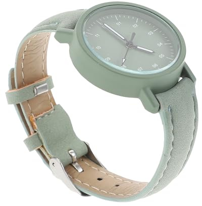 BESPORTBLE Reloj de Pulsera Ajustable para Dama en Aleación y Vidrio, Resistente al Agua, Correa Verde Aguacate, Uso Diario en Oficina y Ocio, Tamaño Compacto