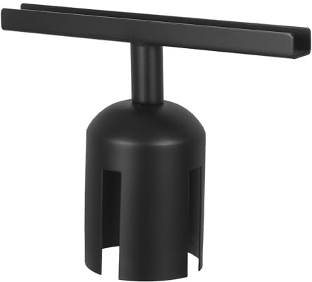 Hemoton Stainless Steel Stanchion Sign Clip Holder for Queue Control with Floor Display Mount, Sturdy Retail Advertising Label Clip, Suitable for Airport and Store Use