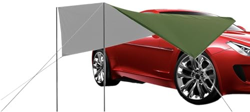 Auvent de Voiture Camping Tente D'Ombrage Extérieure | Auvent Imperméable pour Camping Voiture Convient pour Bus, Automobile, SUV, Camion, Berlines, Fourgon, Van, Camping-car,