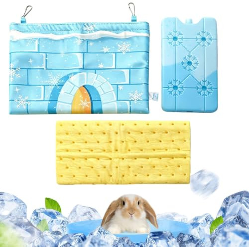 Bolsa Refrigerante para Conejos con Paquete de Hielo Bolsa Fría para | Bolsa Refrigerante de Conejo Chinchilla Hurón Cobaya en Viajes, Exteriores, Hogar y Verano