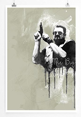 Paul Sinus Art The Big Lebowski 90x60cm Splash Art Wandbild als Poster ohne Rahmen gerollt