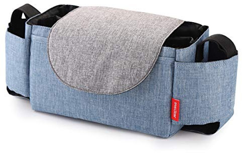 YaToo Kinderwagen Organizer，Multifunktionale Baby Wickeltasche Kinderwagentasche Buggy Organizer Tasche Universal Aufbewahrungstasche Stroller Organizer Schwarz，Blau