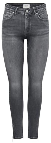 ONLY Skinny fit Jeans ONLKENDELL Regular Waist Skinny Fit Jeans Medium Grey Denim 30 34 Medium Grey Denim
