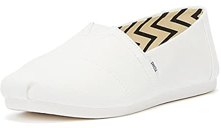 TOMS Classic Canvas Alpargata Slip-On Shoes for Men & Women - Comfortable, Durable, Breathable Espadrilles White