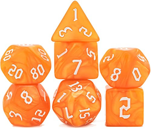 World of Dice Würfelset Candycream - 7 Rollenspiel-Würfel im Set, für Pen and Paper, z. B. Dungeons and Dragons (D&D), Das Schwarze Auge (DSA), Pathfinder, Shadowrun, Aborea, ...