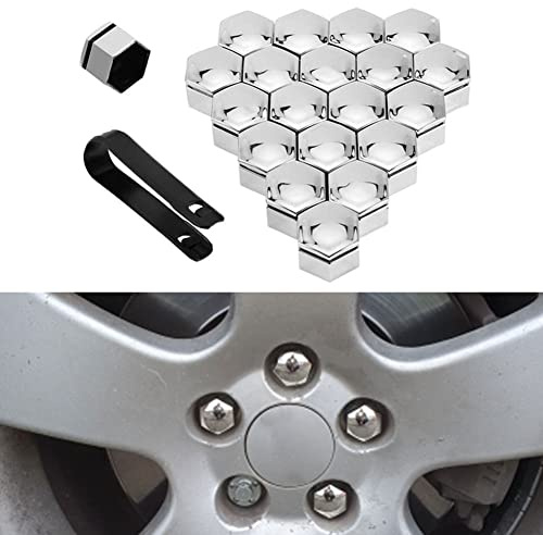 20 Stücke Auto Radschraubenkappen für Peugeot 207 301 307 308 408 508 3008, Radbolzen Radmutterkappe Radschrauben Kappen Radmuttern Nut Abdeckkappe Schraubenabdeckung