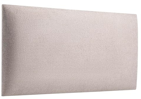 softwalls Velour Wandpolster & Wandkissen in Beige 60 x 30 cm - Modulare Wandpaneele als Bett Kopfteil, Polsterwand & stilvolle Akustiklösung für Wohnräume