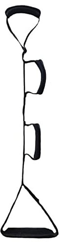 YJZQ Beinhebergurt Beinlifter Nylon Fußschlaufe Multi-Loop-Stil mit Handgriffen Behinderte Ältere Beinheber für Couch Auto Bett Hüftersatz Rollstuhl (Schwarz)