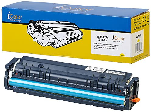 iColor Toner für HP-Laserdrucker (ersetzt HP 216A, W2412A), Yellow (Druckerpatrone)