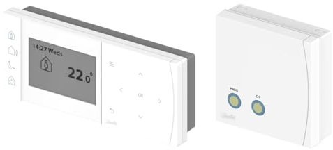 Danfoss - Thermostat d'ambiance - Thermostat d'ambiance programmable TPOne RF G + RX1-S, Piles pour le thermostat et 230 V pour le récepteur -