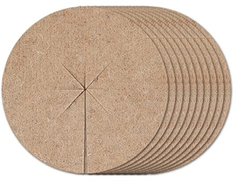 La cordeline Pflanzscheiben aus Naturfilz, Jute, Ø 16 cm, 10 Stück – Pflanzenschutz, natürlich