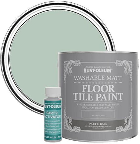 Rust-Oleum Green Washable Matt Floor Tile Paint - Leaplish 2.5L