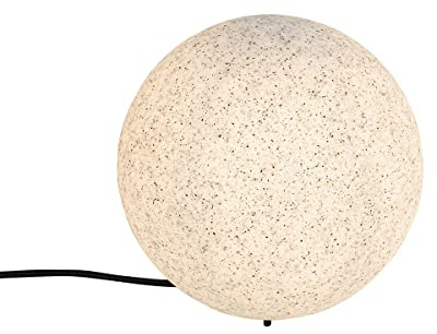 Qazqa - Moderne Außenleuchte I Sockelleuchte Grau 25 cm IP65 - Nura I Außenbeleuchtung - Kunststoff Kugel I Kugelförmig - LED geeignet E27