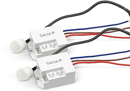 Garza Pack 2 Rilevatore di movimento a infrarossi integrabile, con angolo di rilevamento di 360º