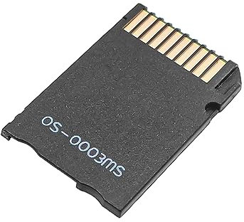 Alnicov Adaptateur Micro SD vers MS Adaptateur Memory Stick Pro Duo pour Sony PSP Slim 1000 2000 3000 E1000 3001 3003