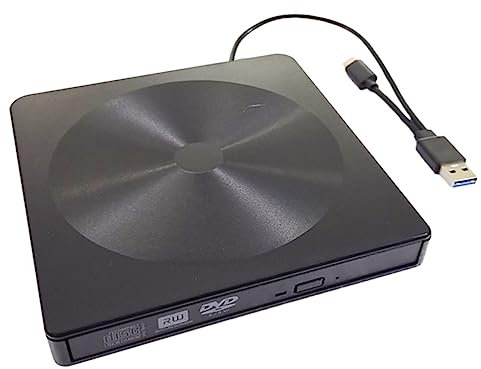 Hemobllo Typec Dvd Drive Multi- Per Notebook e Masterizzatore Usb Design Slim e Compatibile Laptop e Desktop Facile Usare
