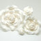 Rosas de azúcar, color blanco, flores de pasta de azúcar, decoración de pasteles, bodas, cumpleaños, 4 tamaños para elegir (1 1/2 pulgadas x 5)