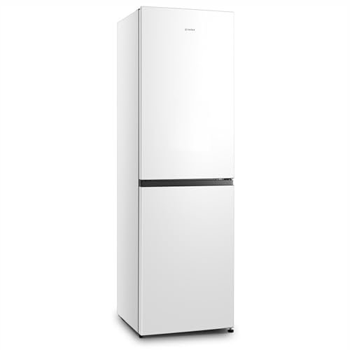 Teknix FFPH1825PW/E 55cm Freestanding 50/50 Fridge Freezer - 256 Litre Capacity - Total No Frost - White with White Handle - E Rated, H182.5 x W55 x D56.2 (cm)