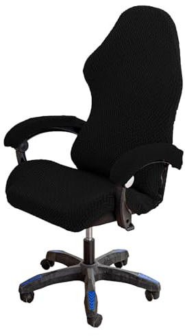 Funda Gaming Elástica 4 Piezas, Funda Silla Gamer Ergonómica Universal, Negro