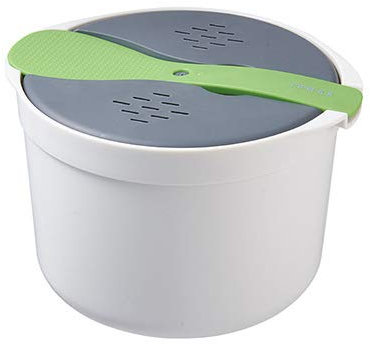 FONWUJIOT Reiskocher mikrowelle, 2L mikrowellen reiskocher, reiskocher Wird mit Reisschaufel und Filterdeckel geliefert