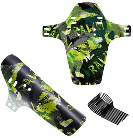 Chooee MTB Schutzblech, Mountainbike Spritzschutz für vorne und hinten | |2 Stücke Mudguard Kompatibel mit 26/27.5/29 Zoll ,PP-Material, flexibel und langlebig, 4-Punkt-Fixierung