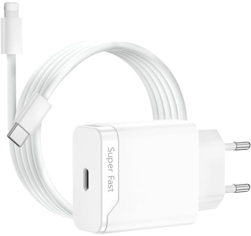 Cargador 25W USB C Quick Charge para iPhone 12, 12Pro, 12Pro MAX, 12 Mini | 25W USB C Wall Adapter with Carregador Quick Plug Para 14/ 13/ 11 Pro/ Pro Max/ Mini SE XR X