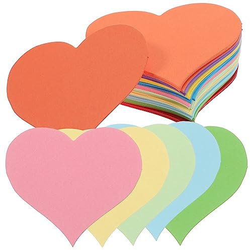 VILLFUL Notizblöcke in Herzform 100 Stück Bunte Papieraufkleber Zum Hervorheben Markieren Arbeiten Lernen Zufällige Farbe