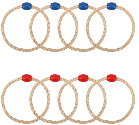 8st Ringe für Ringwurfspiel, Ringwurf Rope Ring Karnevalsringe für Partys Kinder Erwachsene Hof Rasenspiel Geschicklichkeitsübungen und Geschwindigkeitsspiel