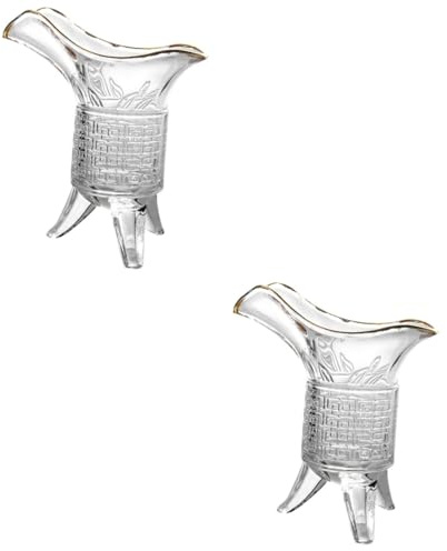 Garneck 2 Piezas decoración de la boda dining table decor lata cuadrada de esmalte Jerez vasos para whisky tazas para regalar taza de bebida de estilo chino vaso de vidrio de diseño retro