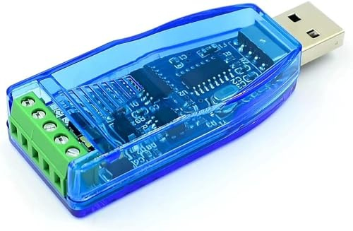 AYMBH Adaptador convertidor USB a RS485 con chip CH340, protección antirayos TVS, Plug and Play, compatible con Windows, Mac, Linux, distancia de transmisión de 1000 m, ideal para automatización