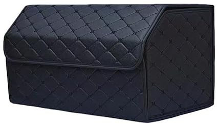 WpTrick Kofferraumtasche Für Tesla Model Y 2021-2023 2024 2025, Kofferraum Organizer, Kofferraum-Organizer, Wasserabweisend Langlebig Auto Kofferraumbox Für Aufbewahrung,All Black-55 * 30