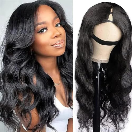 20 inch V Part Wig Human Hair Body Wave Echthaar Perücke 180% Density Real Hair Wig For Women Upgrade U Part Brazilian Human Hair Wig No Lace Wear And Go Glueless Wigs Perücke Damen Echthaar