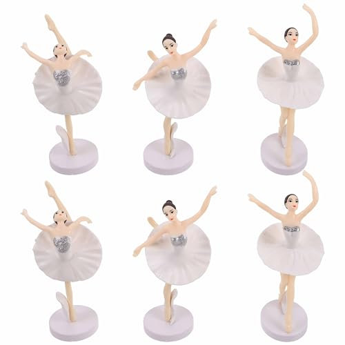 MUSISALY 2sätze Ballerina-mädchenfiguren Ballett-Dekorationen Für Puppenhaus Tanzende Mädchenfigur Als Kuchendekoration Geburtstagsparty-Accessoire Schlafzimmer-dekor Für Mädchen