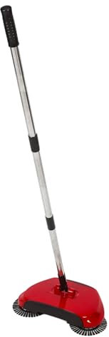 IWOWHERO Stainless Push Sweeper Dustpan 360° Rotation Suitable for Hard Floors No Electricity Random