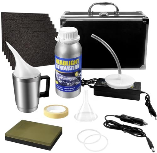 Qunbanty Renovateur Phare,Renovateur Phare Voiture 800G,Kit Renovation Phare Voiture,Kit Polissage Phare Voiture,Kit Restauration Phare de Voiture pour Oxydation/Jauni/Rayures/Flou