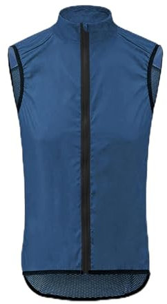 JCXIOC Ärmellose Fahrradweste Herren Fahrradweste Winddicht Wasserdicht Fahrradmantel Ärmellos Fahrradweste Fahrradbekleidung Ultraleicht für Wandern Laufen Causal(Blue,L)