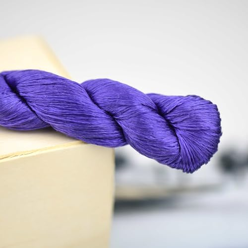 MINGGUXIUYI Natürliches Garn aus 100 % Maulbeerseide, handgefertigtes Stickgarn (96) (7, 440 m)