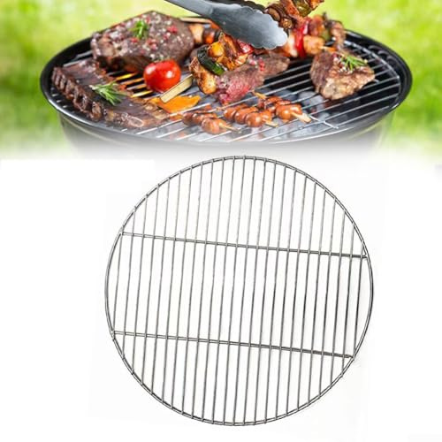 Grillrost Camping Grill, Edelstahl BBQ Gitter für Outdoor Kochen Camping und Picknicks, Holzkohleofen Rund BBQ Grillnetz (35 cm)