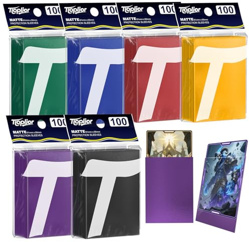 600ct Sammelkartenhülle Perfekte Passform MTG Kartenhüllen Sportkartenschutz für Fotokarte, Standard TCG Karten Sleeve Fit für Magic Baseball Card 66 * 91 mm (600)