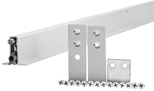 SOTECH Joint de porte automatique à fraiser H15 (fixation latérale | et par le bas pour une largeur de porte max. 985 mm de largeur de porte, raccourcissable, DIN gauche/droite, aluminium