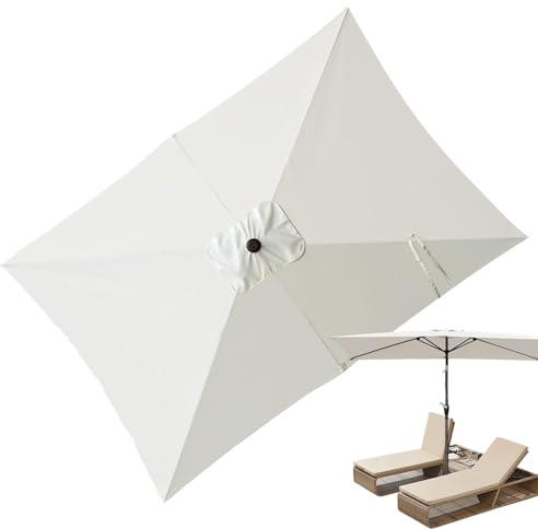 Ruwshuuk Remplacement Toile Parasol | Toile De Remplacement Pour Parasol De Terrasse 2X3M,Housse Supérieure Renforcée Pour Parasol Déporté, Jardin, Terrasse Et Extérieur