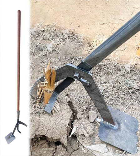 Extractor de pilotes Extractor de postes de madera con punta dentada antideslizante, herramienta para extraer tocones de arbustos de jardinería, para jardines, granjas y contratistas(L 142cm (56 in))