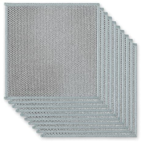 Nosuva®️Pack de 10 Paños de Alambre Multiusos para Limpieza | Estropajos Cocina de Aluminio | Paños de Cocina Metálicos Doble Capa | Trapos de Limpieza Resistentes para Ollas y Sartenes.