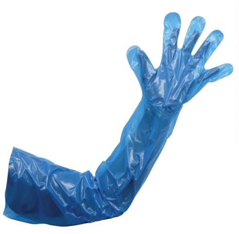 50 Disposable Polythene Arm Gauntlets Lightweight Protective Sleeves Powder Free Ambidextrous for Hygiene and Food Handling
