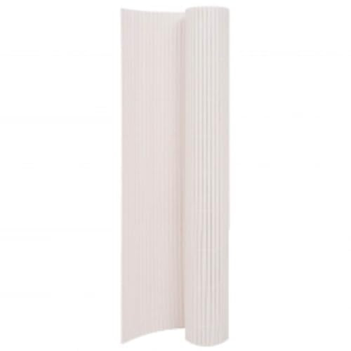 Clôture de jardin double face 90 x 400 cm - Blanc - En PVC - Résistant aux UV et aux intempéries - Flexible - Ajustable - Pour jardin, balcon et terrasse
