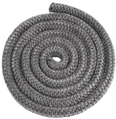 Ludom Heat Resistant Rope Seal Stove Sealing Cord Fireproof Fiberglass Rope for Wood Burning Stove Chimney Fireplaces Oven Door 2.5mx20mm Black