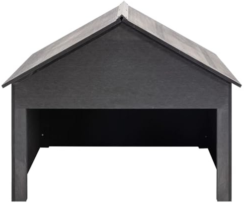 Casetta per Rasaerba Grigio in WPC, Rimessa da Giardino Impermeabile, Design Compatto 80x80x70 cm, Spazio Massimizzato, Manutenzione Zero per Custodire Tosaerba e Stazione di Ricarica, per Protezione