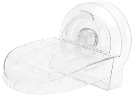 Dioche Duschfotstöd för Rakning Ben med Sugkopp Halkfri Duschfotpedal för Badrum Plast Vit (Vit Transparent)